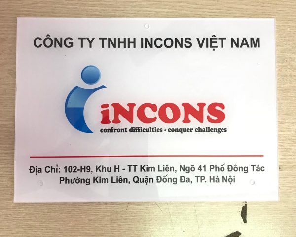 Biển công ty bằng mica