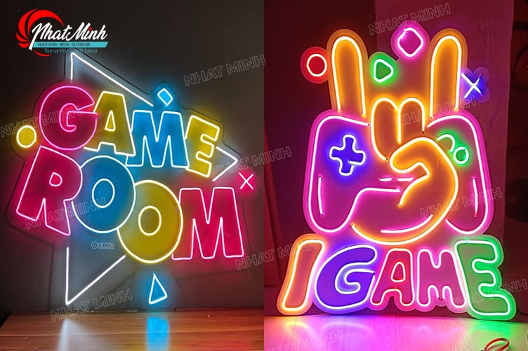 Chữ nổi gắn led neon