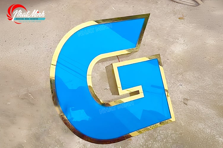 Chữ inox lọng viền