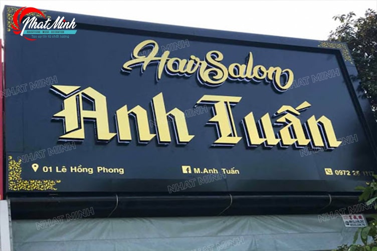 Làm biển quảng cáo Đà Nẵng - Thi công trọn gói giá rẻ 267 bang hieu hair salon