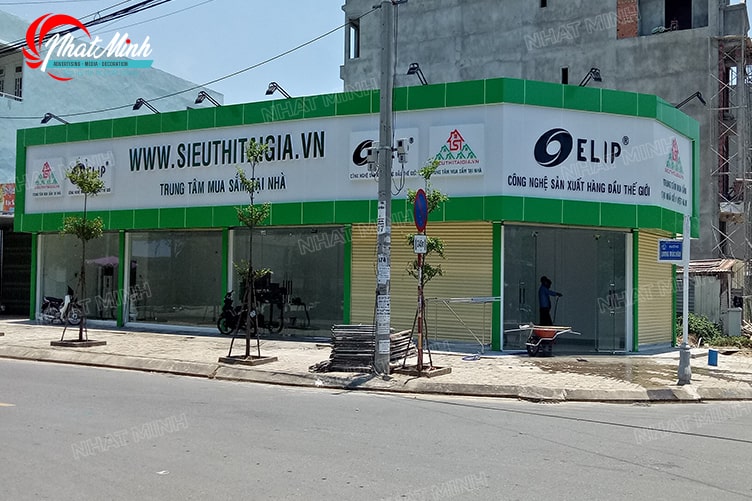 Thi công mặt dựng biển hiệu công ty Elip