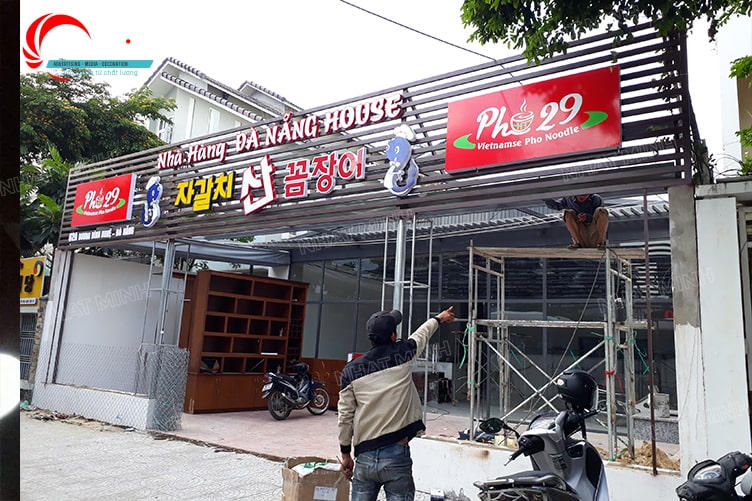 Làm biển quảng cáo Đà Nẵng - Thi công trọn gói giá rẻ 196 bien hieu quan nhau