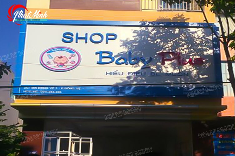 Làm biển quảng cáo Đà Nẵng - Thi công trọn gói giá rẻ 212 bien hieu shop baby