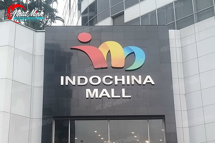 Thi công biển hiệu chữ nổi trung tâm Indochina mall