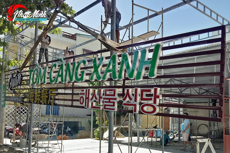 Làm biển quảng cáo Đà Nẵng - Thi công trọn gói giá rẻ 177 Thi công biển hiệu hải sản