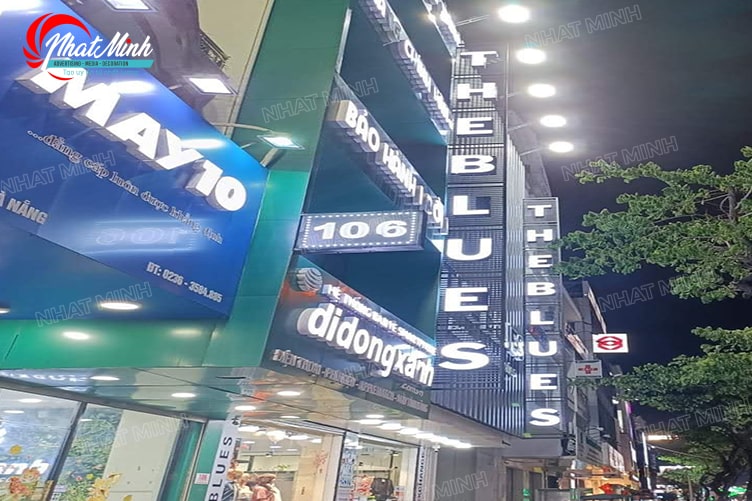 Làm biển quảng cáo Đà Nẵng - Thi công trọn gói giá rẻ 152 Thi công biển hiệu cửa hàng Blue