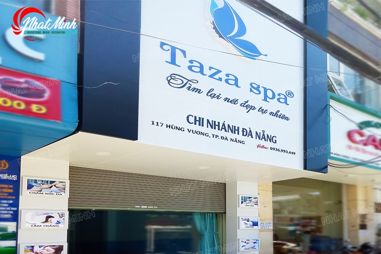 Làm biển quảng cáo Đà Nẵng - Thi công trọn gói giá rẻ 149 Thi công biển hiệu Taza Spa