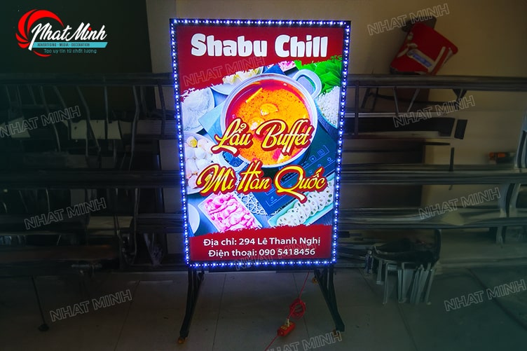 Hộp đèn có chân